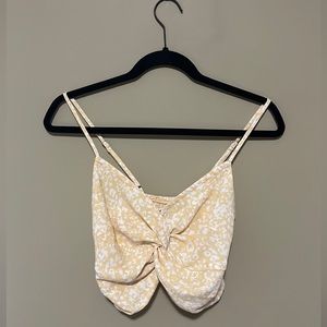 Yellow Floral Crop Top